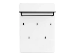 Cabide Dballotour, cabide, cabide multiusos, cabide de parede, fabricado em Itália, 80x25h115 cm, branco brilhante e antracite