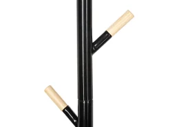 Cabide de metal preto, 6 cabides, 176 cm