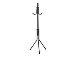 Cabide de pé com 8 cabides de metal preto 42x17x17 cm