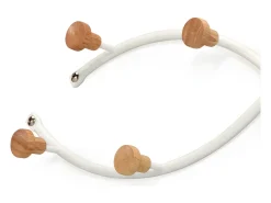 Cabide de parede - metal - branco - MIRYA