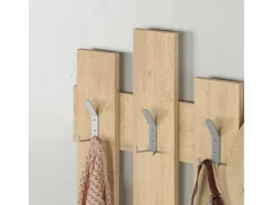 Cabide Dpons, Cabide, Cabide multiusos, Cabide de parede, 64x4 h79 cm, Carvalho