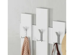 Cabide Dpons, cabide, cabide multiusos, cabide de parede, 64x4 h79 cm, branco