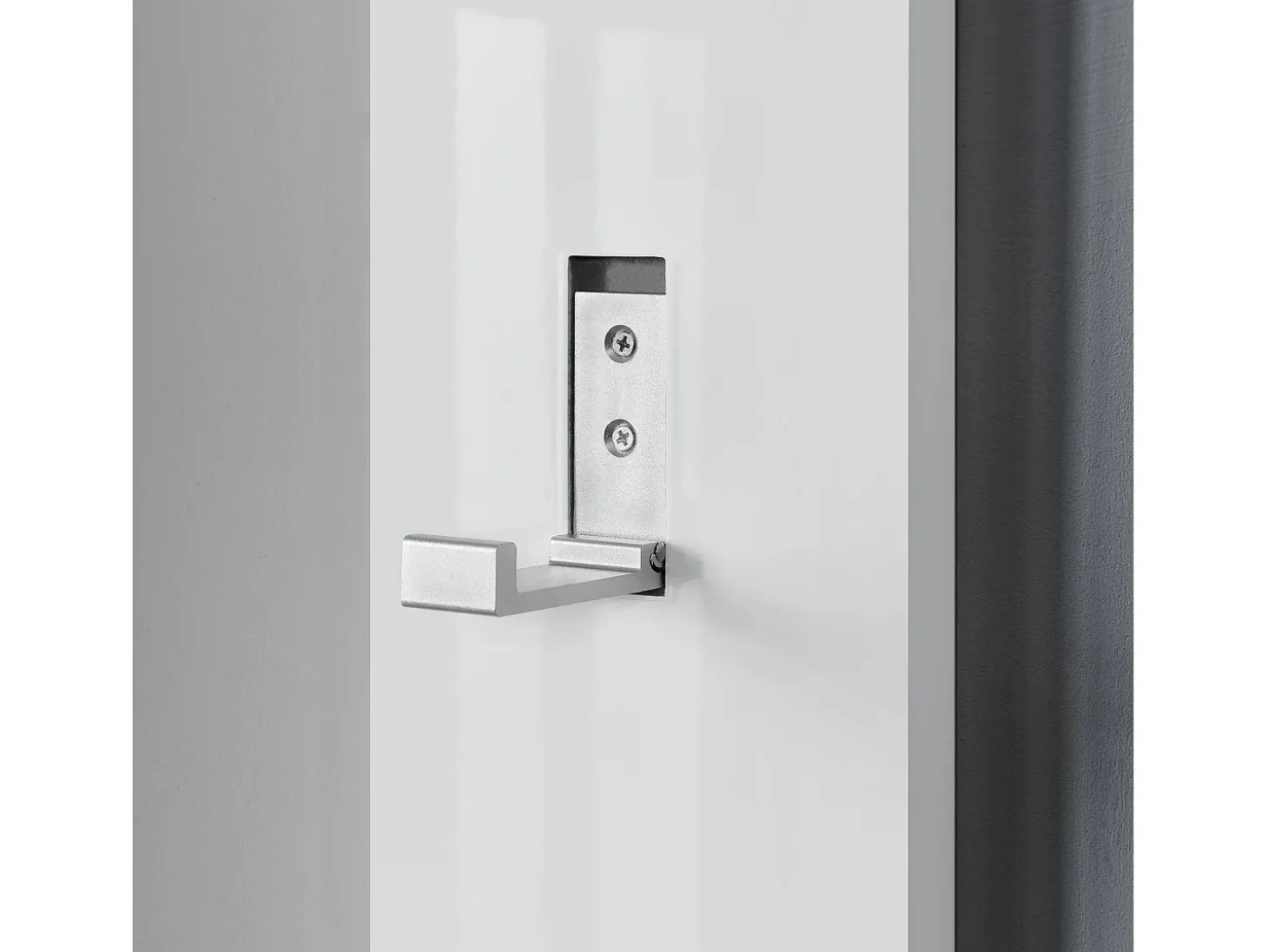 Cabide para guarda-roupa 170 cm ganchos para roupas de parede painel de parede branco 03_0002143