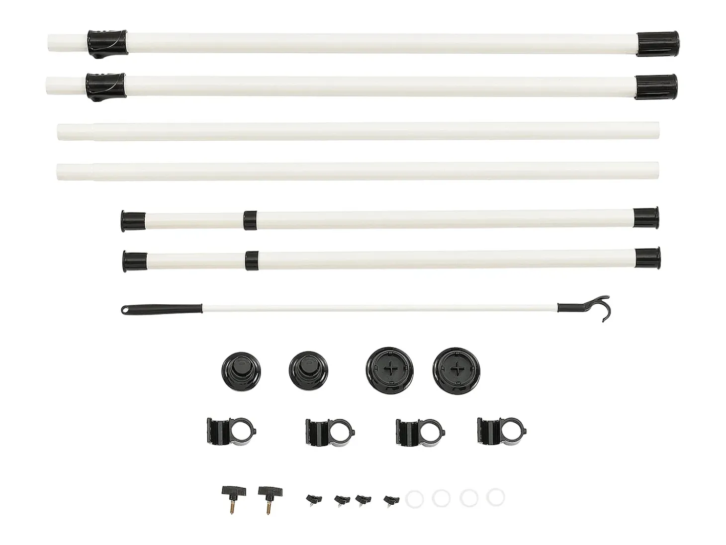 Cabide telescópico ajustável suporte para guarda-roupa 305 cm branco 03_0003505