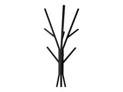 Cabideiro auxiliar de metal preto com 9 cabides, 180 cm