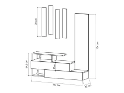 Cabideiro e Espelho de Entrada em Madeira/Branco - Organizador de Entrada Moderno