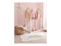 Cabideiro Infantil Casa 3 Barras Branco-Carvalho 60 cm