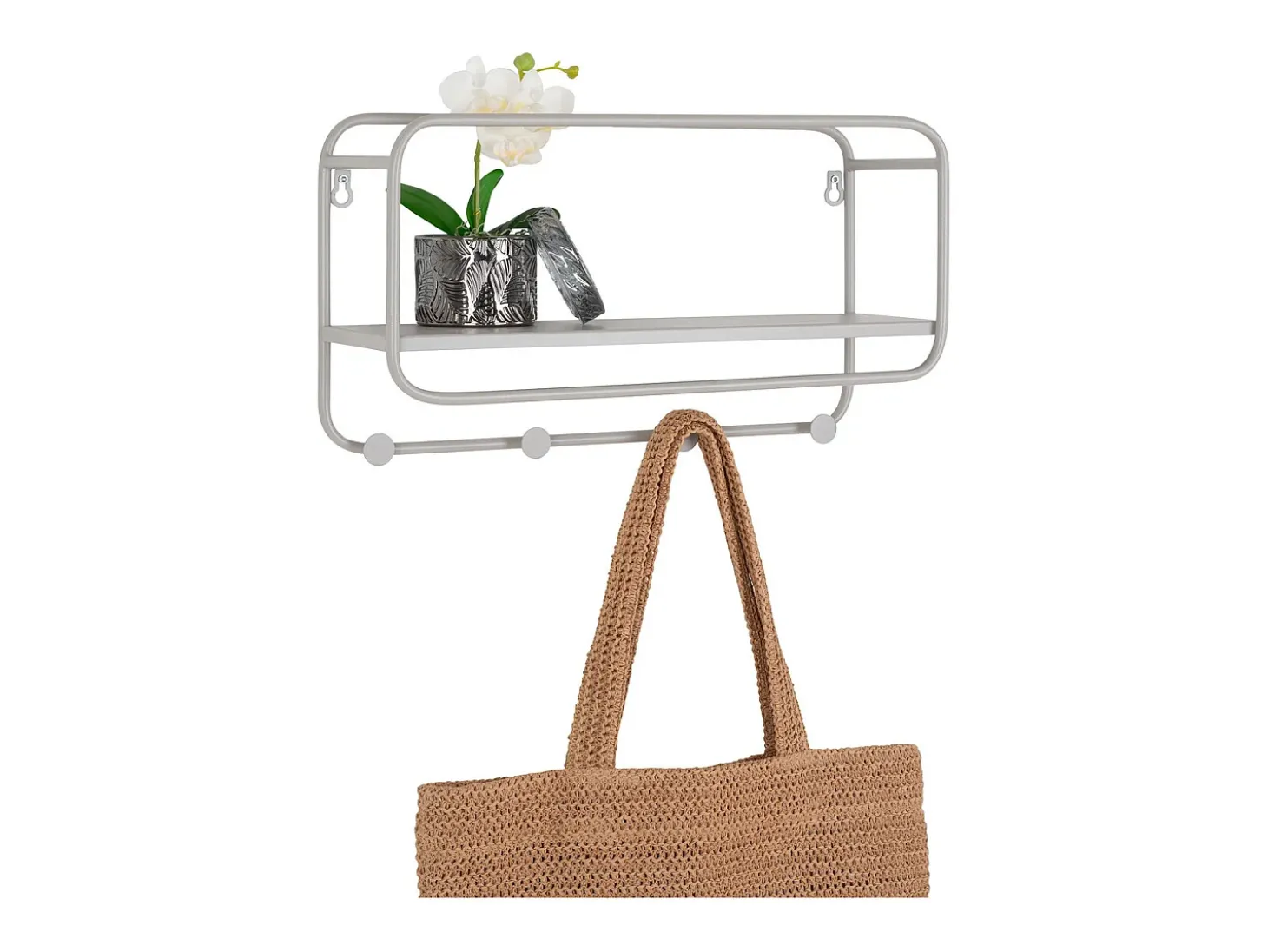 Cabides de Parede Feira, Cinzento, 15x45x25 cm, Kendra Home