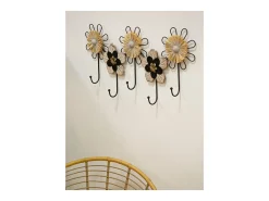 Cabides de Parede Flores 1, Castanho, 61x5,5x30,5 cm, Kendra Home