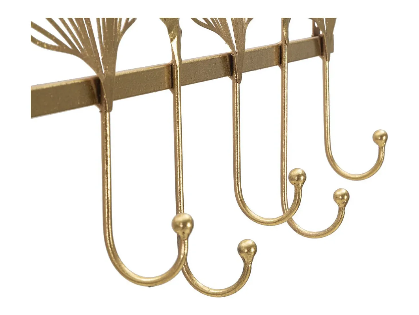 Cabides de Parede Folha 8, Ouro, 66,2x6x26,3 cm, Kendra Home