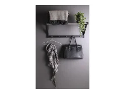 Cabides de Parede Padova, Preto, 78x32x34 cm, Kendra Home