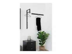 Cabides de Parede Trento, Preto, 30x3x82 cm, Kendra Home