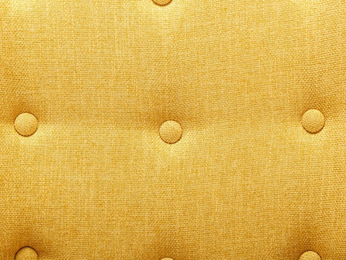 Cadeira baloiço tecido xadrez amarelo pés baloiço e botões decorativos encosto ELMINA II