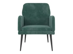 Cadeira c/ apoio de braços 62x79x79 cm veludo verde-escuro PT426945