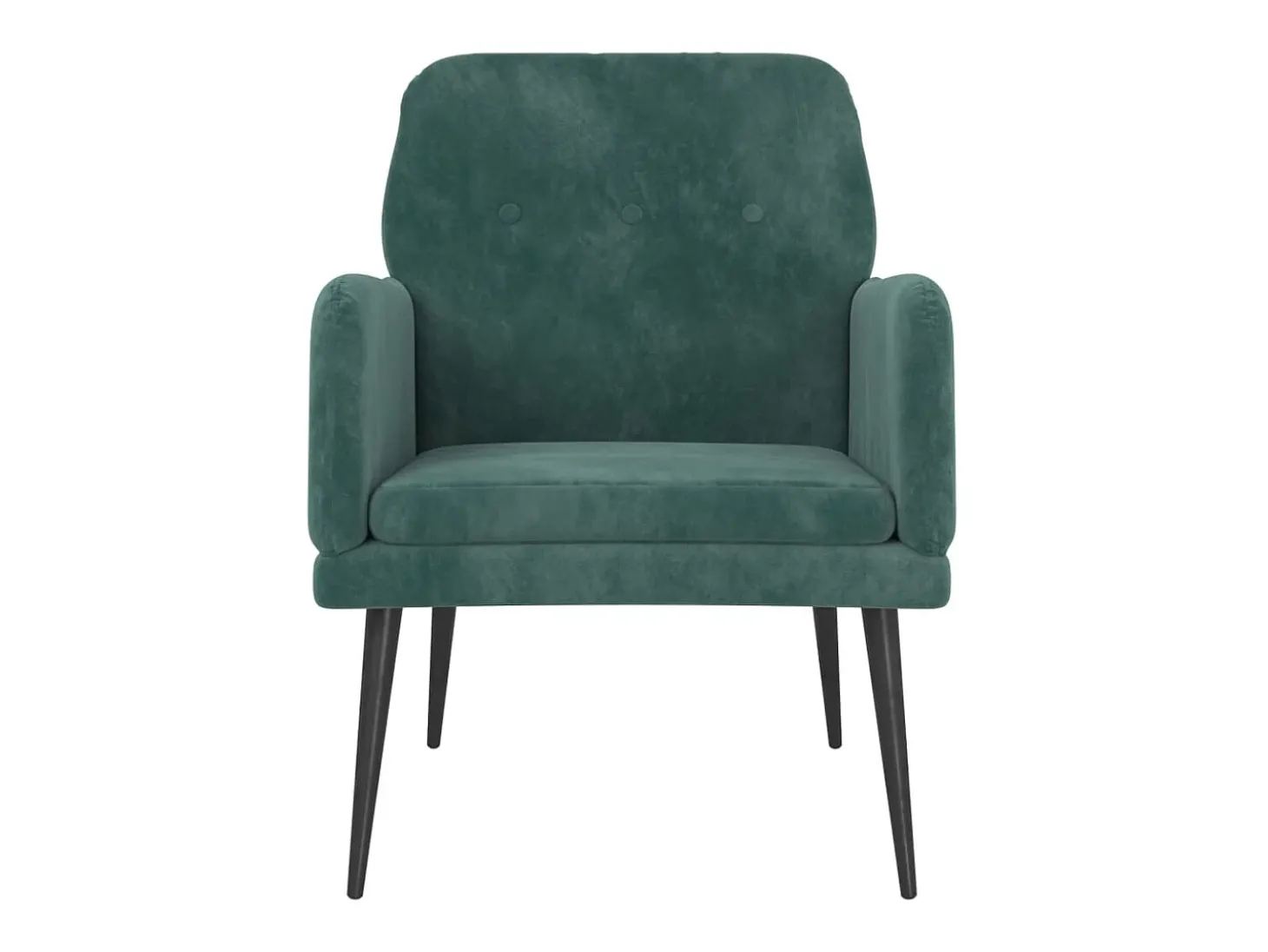 Cadeira c/ apoio de braços 62x79x79 cm veludo verde-escuro PT426945