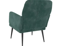 Cadeira c/ apoio de braços 62x79x79 cm veludo verde-escuro PT426945