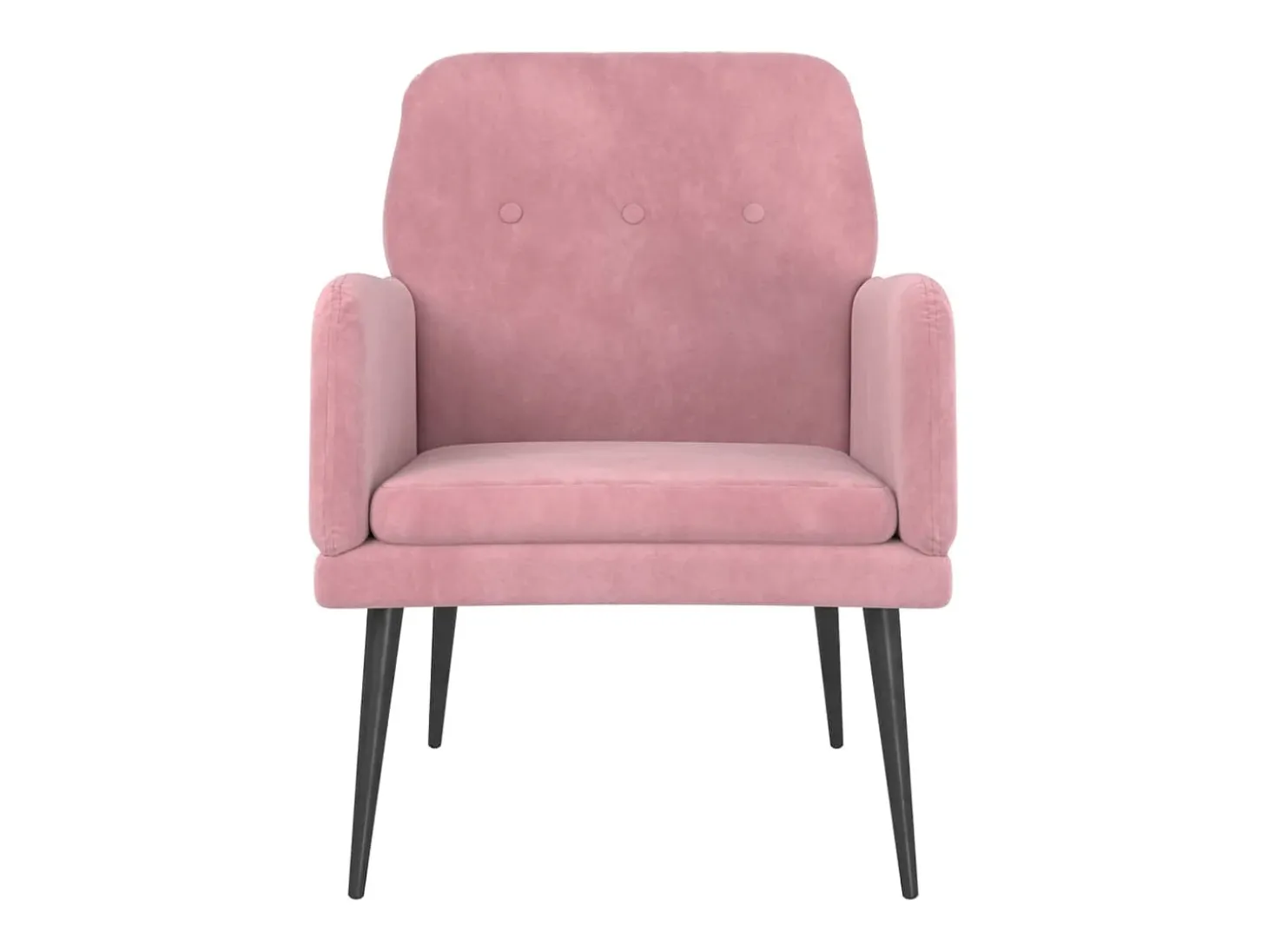 Cadeira c/ apoio de braços 62x79x79 cm veludo rosa PT236328