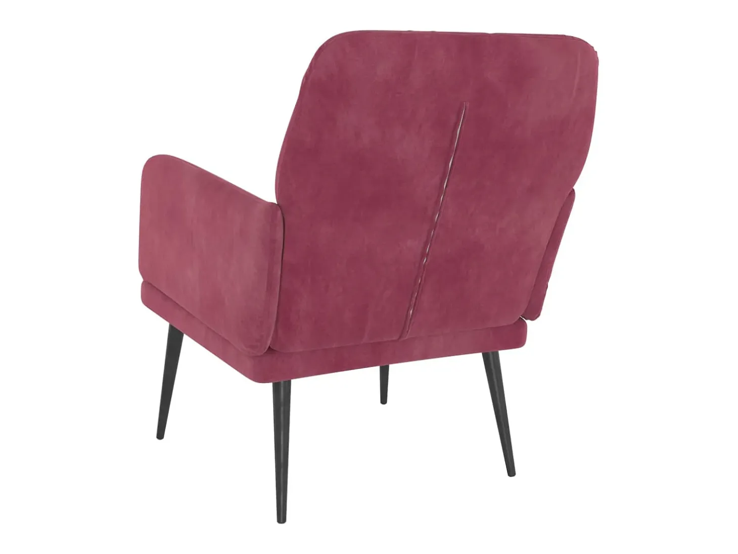 Cadeira c/ apoio de braços 62x79x79 cm veludo vermelho tinto PT593150