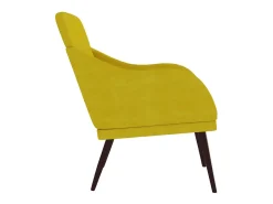 Cadeira c/ apoio de braços 63x76x80 cm veludo amarelo PT260164