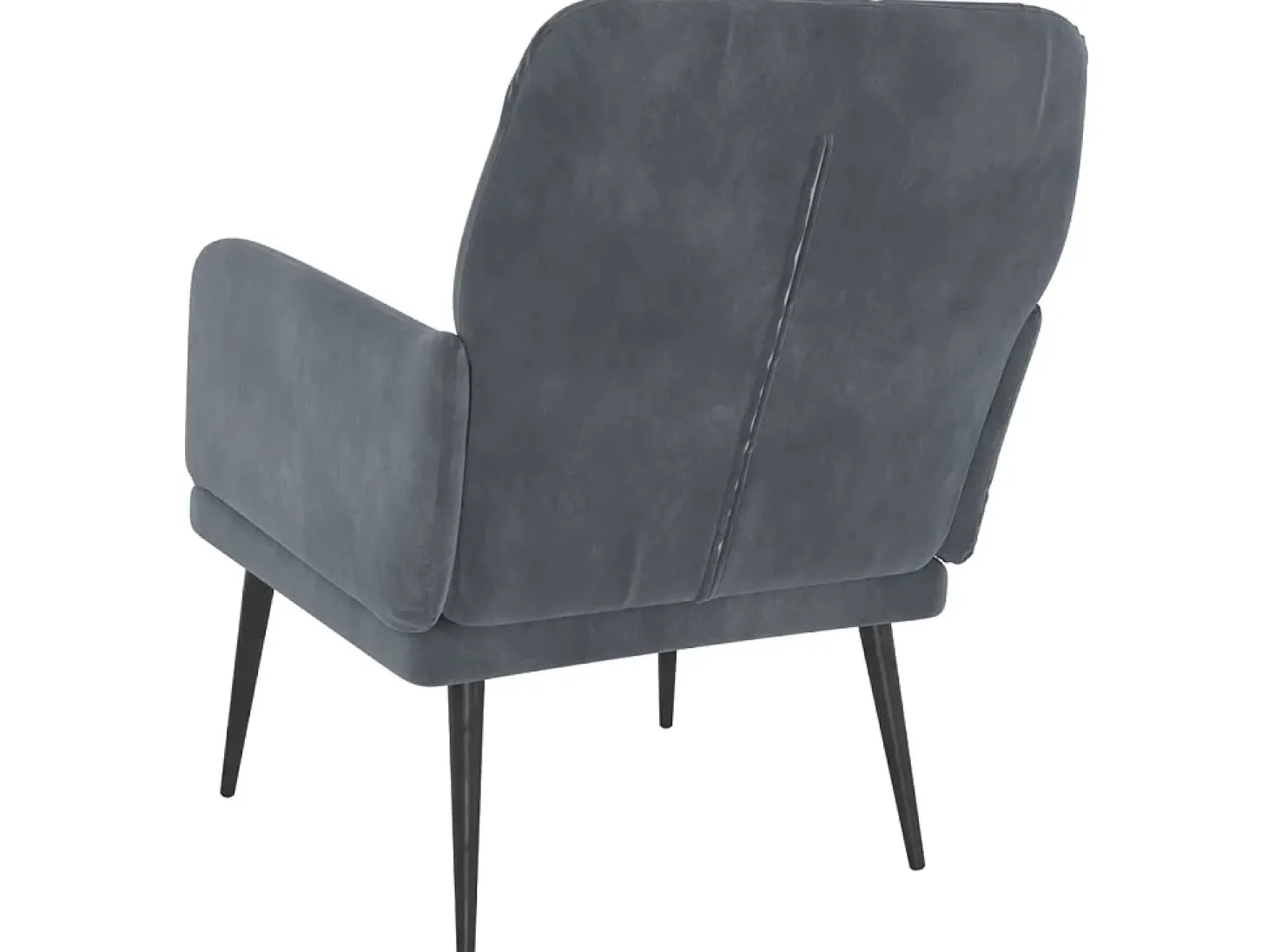 Cadeira c/ apoio de braços 62x79x79 cm veludo cinzento-escuro PT221327