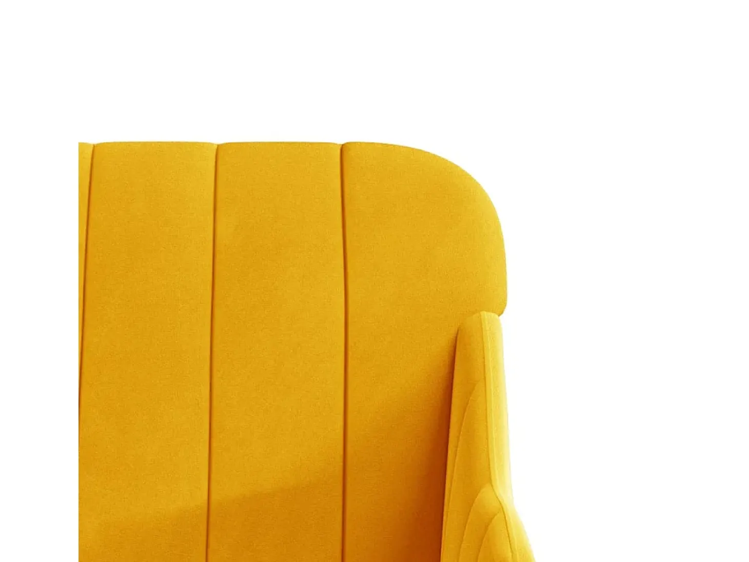 Cadeira c/ apoio de braços 63x76x80 cm veludo amarelo