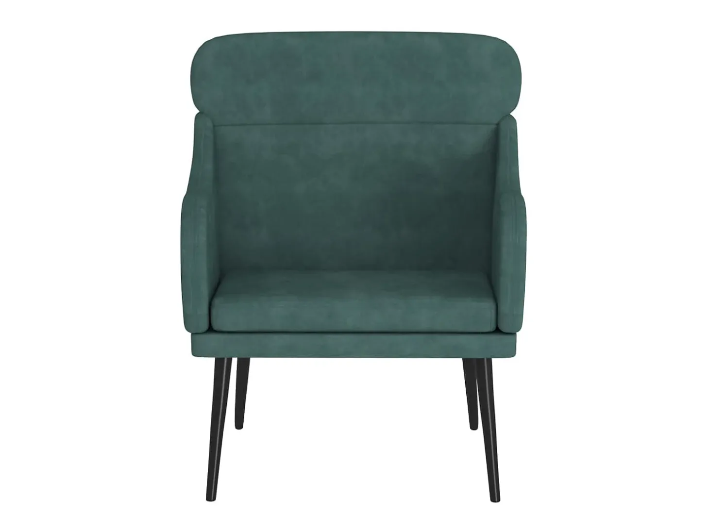Cadeira c/ apoio de braços 63x76x80 cm veludo verde-escuro PT964140