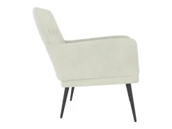 Cadeira c/ apoio de braços 62x79x79 cm veludo cor creme