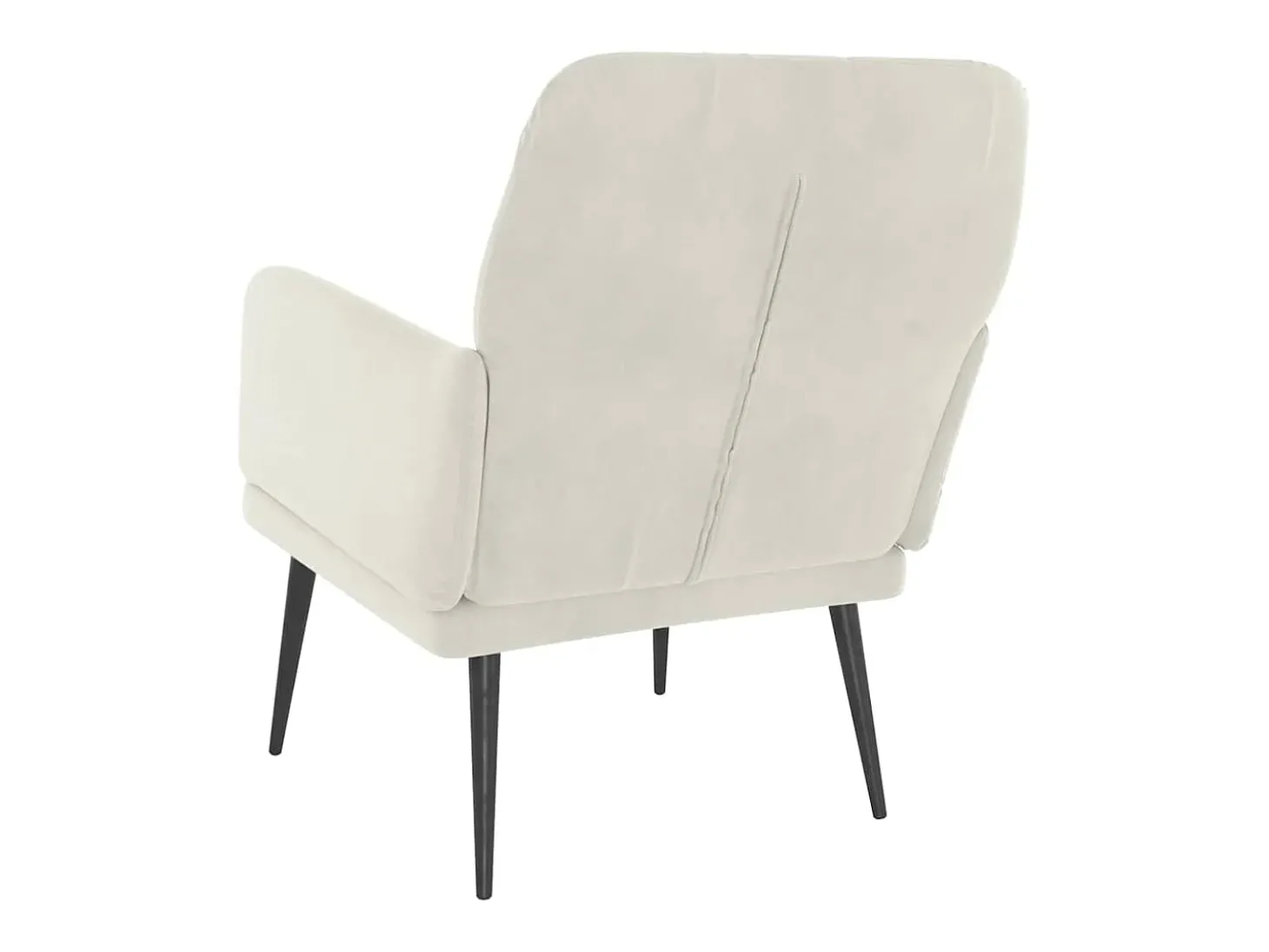 Cadeira c/ apoio de braços 62x79x79 cm veludo cor creme