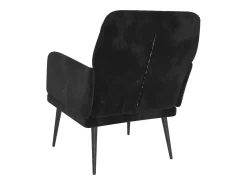 Cadeira c/ apoio de braços 62x79x79 cm veludo preto