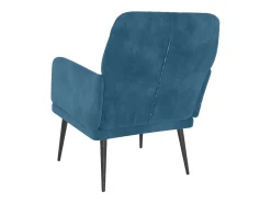 Cadeira c/ apoio de braços 62x79x79 cm veludo azul