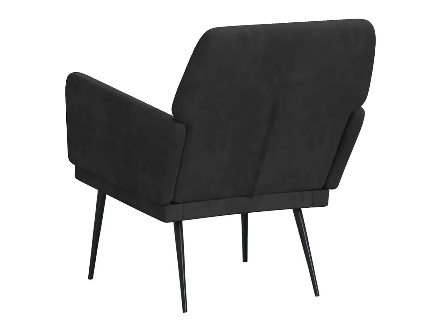 Cadeira c/ apoio de braços 62x79x79 cm veludo preto