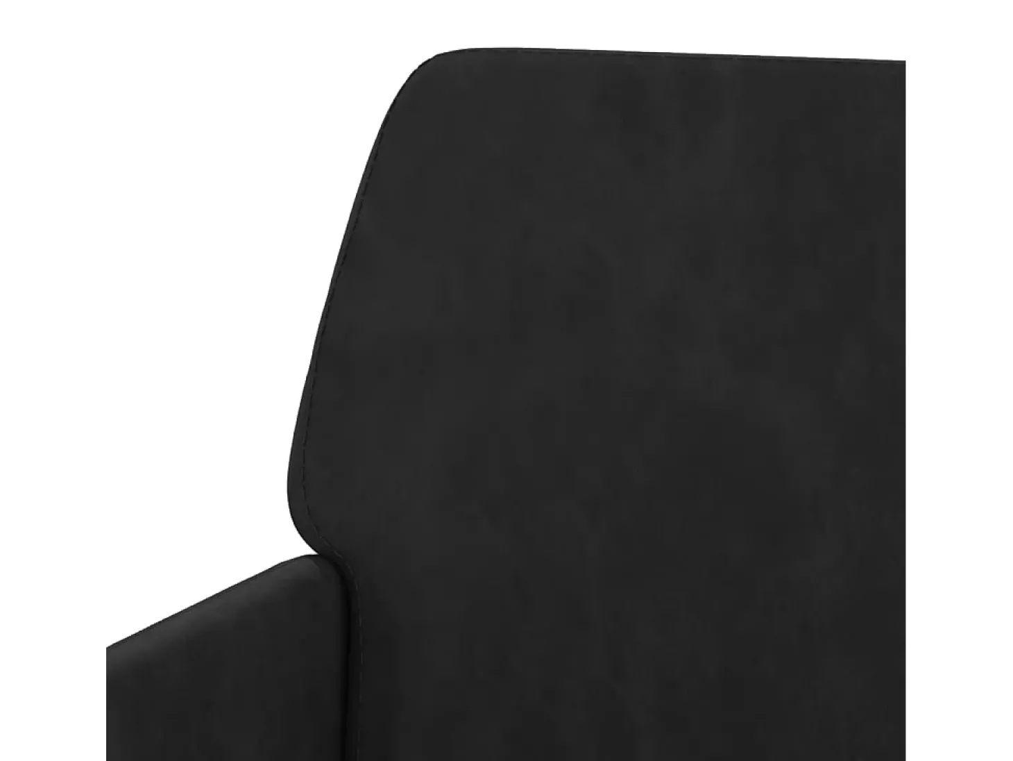 Cadeira c/ apoio de braços 62x79x79 cm veludo preto