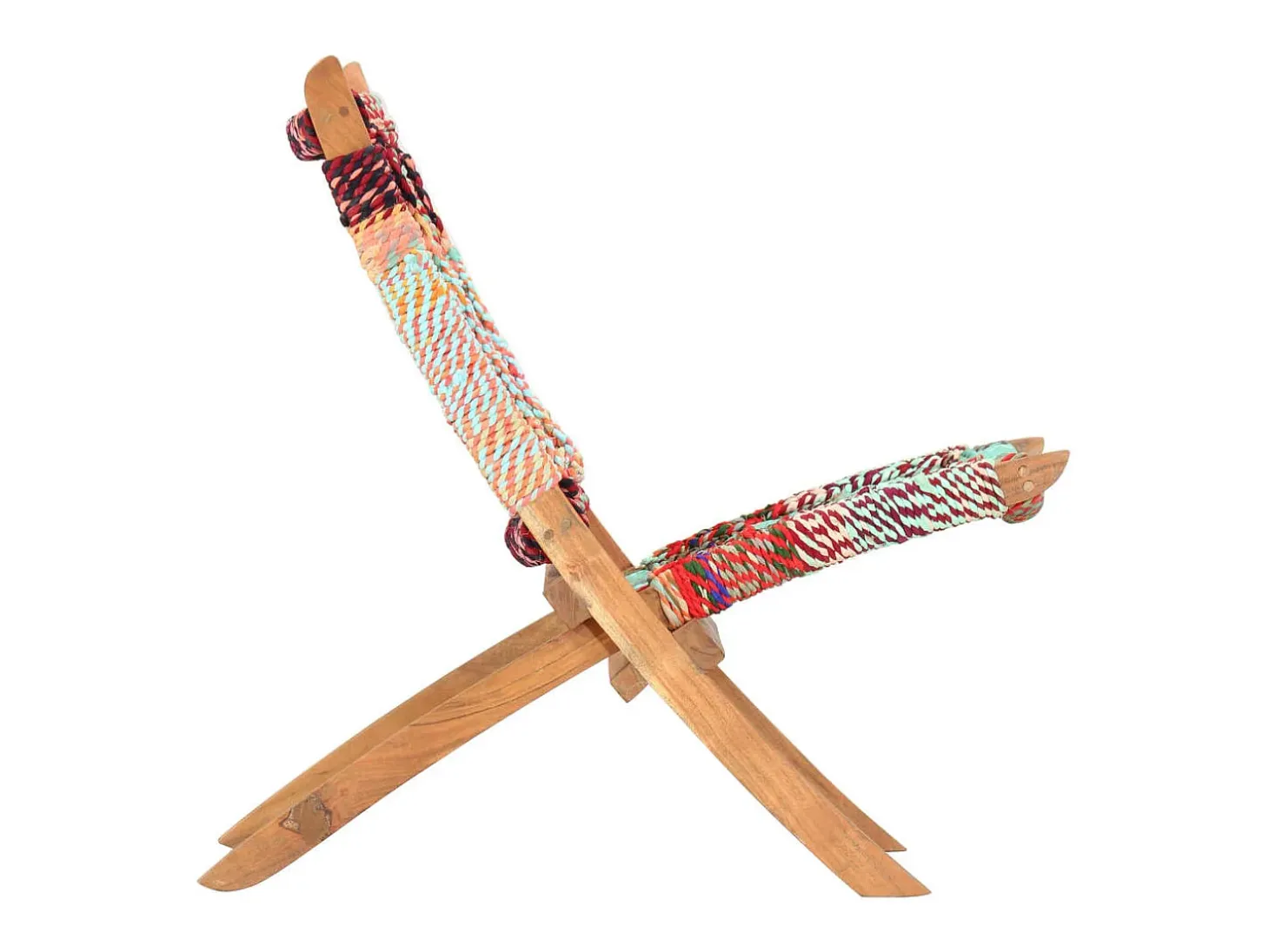 Cadeira chindi dobrável tecido multicor PT843812