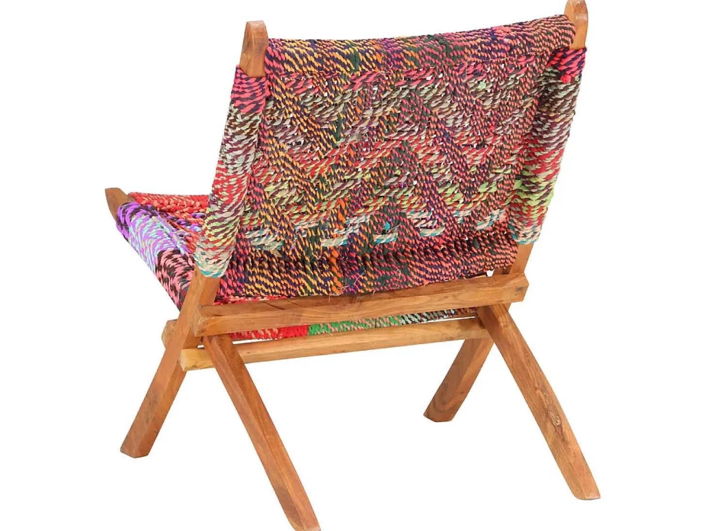 Cadeira chindi dobrável tecido multicor PT843812