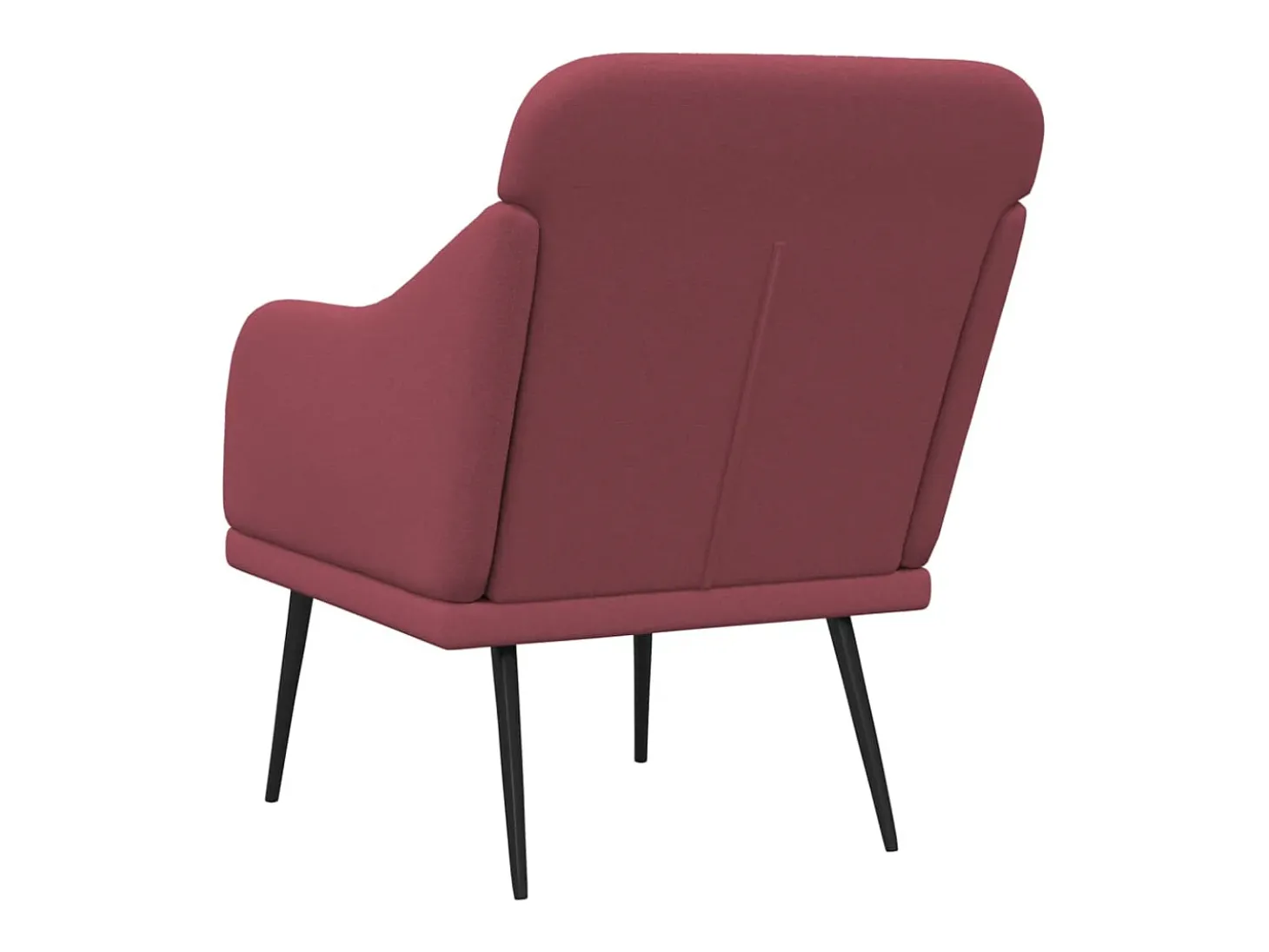 Cadeira com apoio de braços 63x76x80 cm tecido vermelho tinto