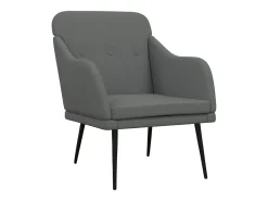 Cadeira com apoio de braços 63x76x80 cm tecido cinzento-escuro