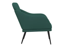 Cadeira com apoio de braços 63x76x80 cm tecido verde-escuro PT242040