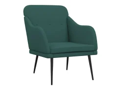 Cadeira com apoio de braços 63x76x80 cm tecido verde-escuro PT242040