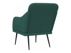 Cadeira com apoio de braços 63x76x80 cm tecido verde-escuro PT242040