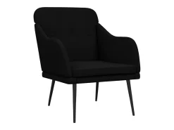 Cadeira com apoio de braços 63x76x80 cm tecido preto