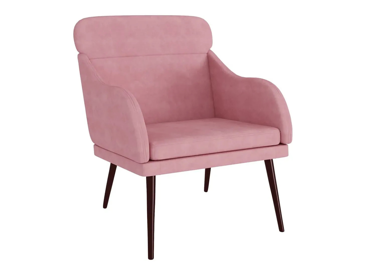 Cadeira com apoio de braços 63x76x80 cm veludo rosa PT622031