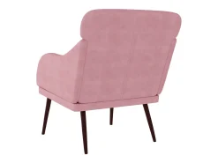 Cadeira com apoio de braços 63x76x80 cm veludo rosa PT622031