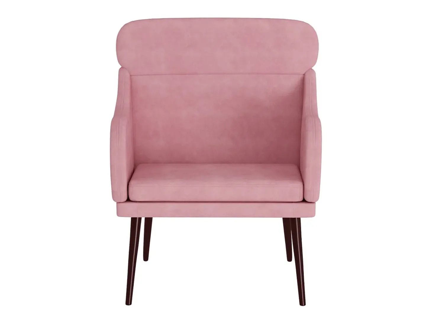Cadeira com apoio de braços 63x76x80 cm veludo rosa PT622031