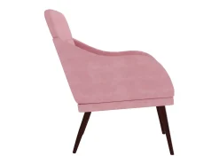 Cadeira com apoio de braços 63x76x80 cm veludo rosa PT622031