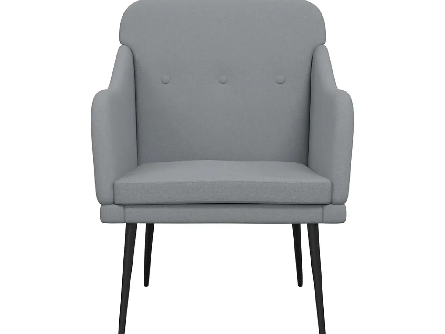 Cadeira com apoio de braços 63x76x80 cm tecido cinzento-claro PT782128