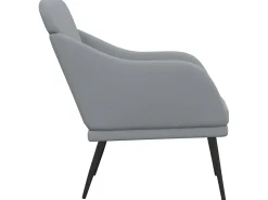 Cadeira com apoio de braços 63x76x80 cm tecido cinzento-claro PT782128