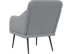 Cadeira com apoio de braços 63x76x80 cm tecido cinzento-claro PT782128