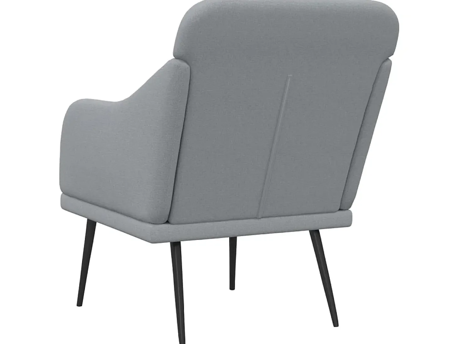 Cadeira com apoio de braços 63x76x80 cm tecido cinzento-claro PT782128