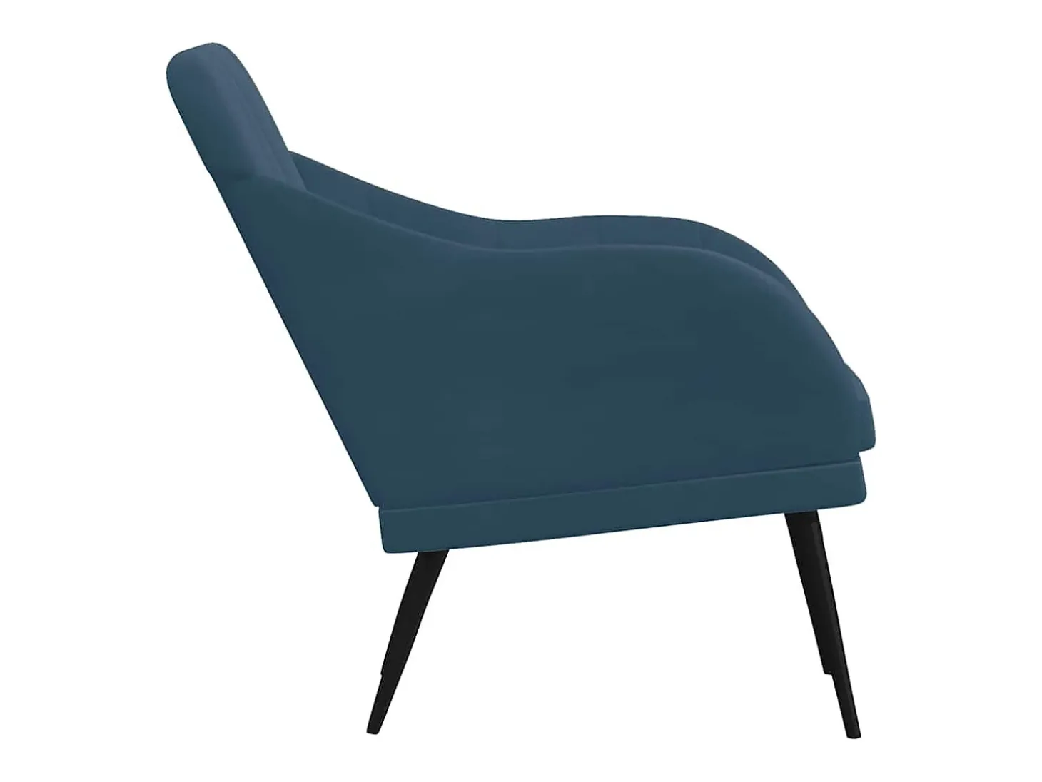 Cadeira com apoio de braços 63x76x80 cm veludo azul