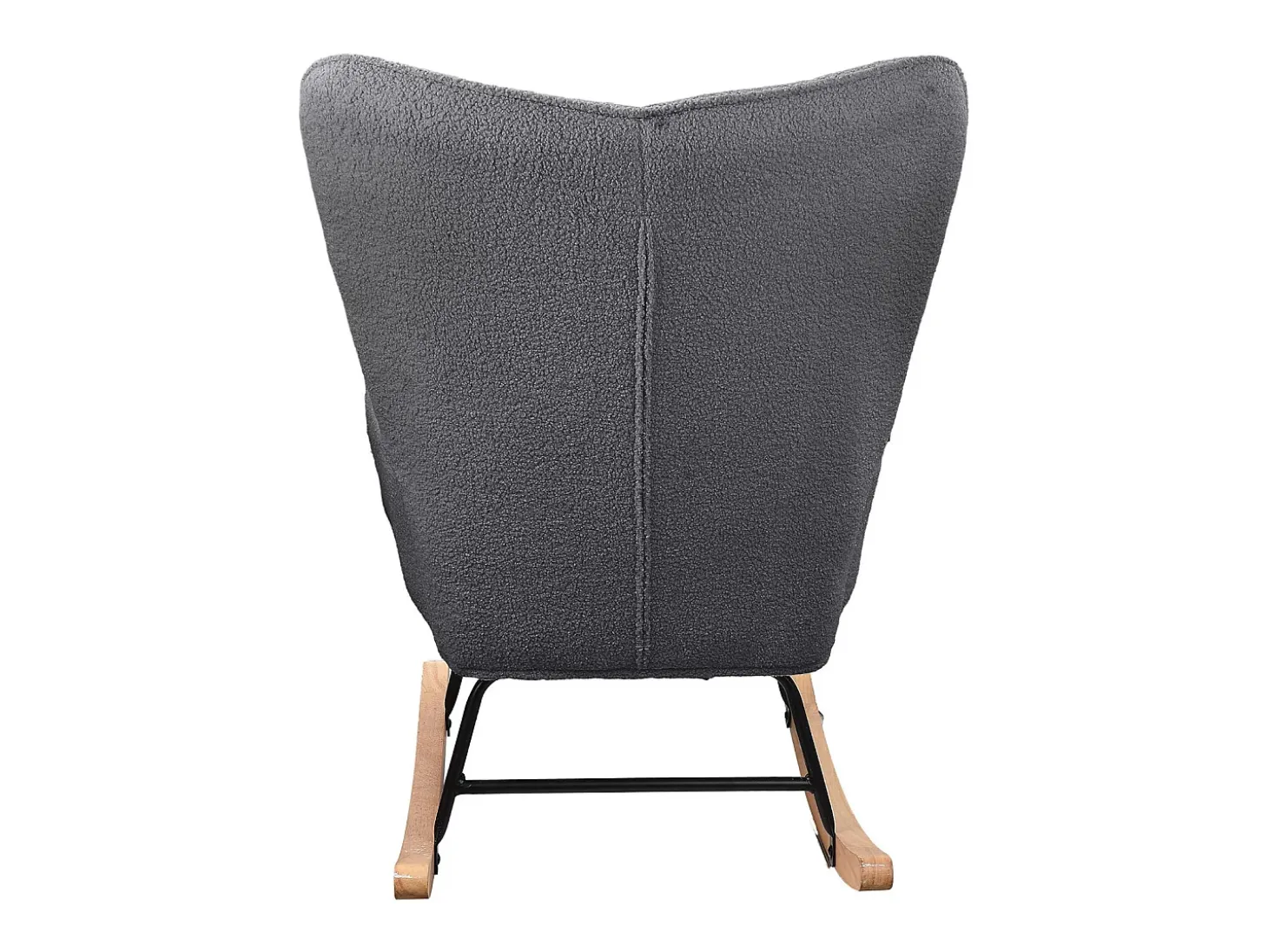 Cadeira de balanço - Cadeira de sala para quarto - Capacidade de carga até 120 kg - Poliéster - Cinza - 68 x 75 x 92 cm